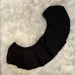 Black Cropped Swim Top